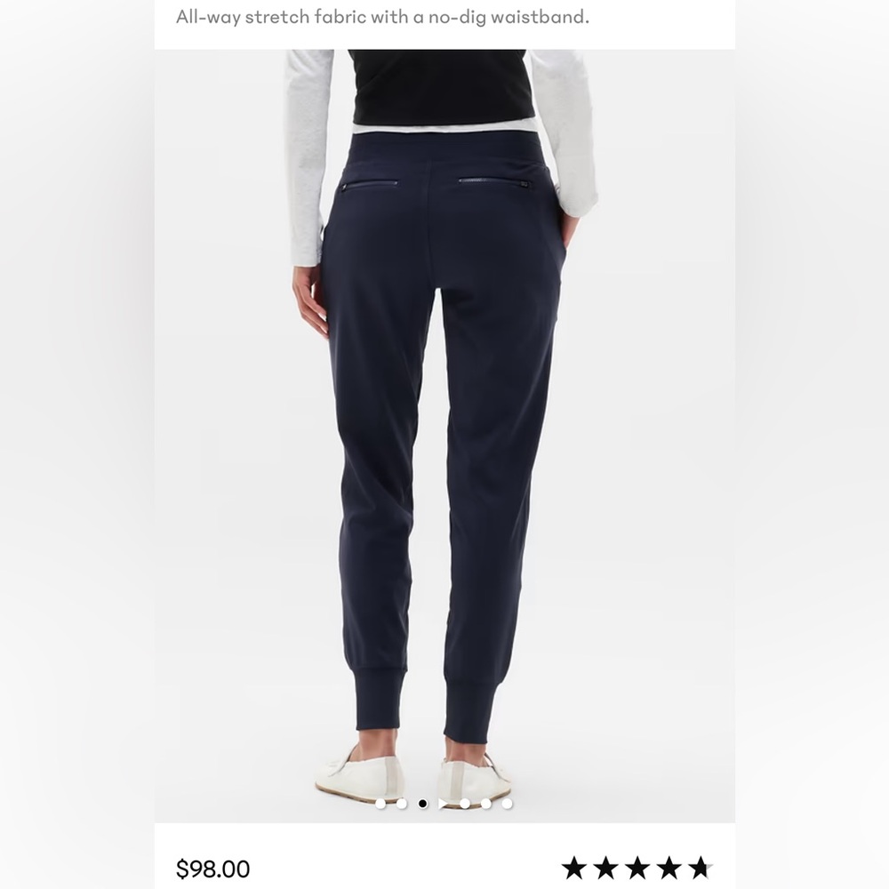 Athleta Venice High Rise Jogger, navy, size small, euc - Picture 2 of 7
